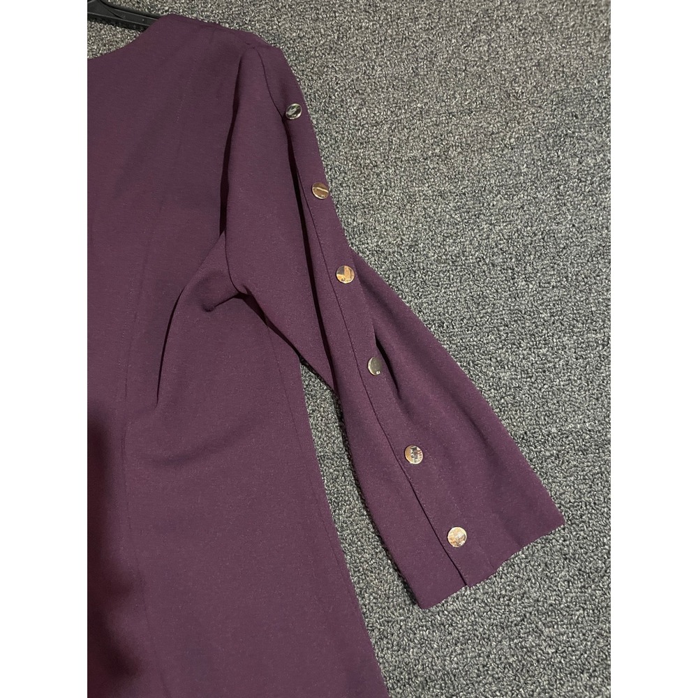 Tommy Hilfiger Womens Aubergine Purple 3/4 Sleeve A-Line Dress Size 16 A9FC1CEG - Picture 4 of 12